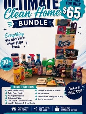 Ultimate Clean Home Bundle - Scott Paper Towels & Assorted Cleaners